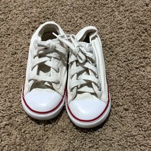 Converse Kids White and Red Sneakers